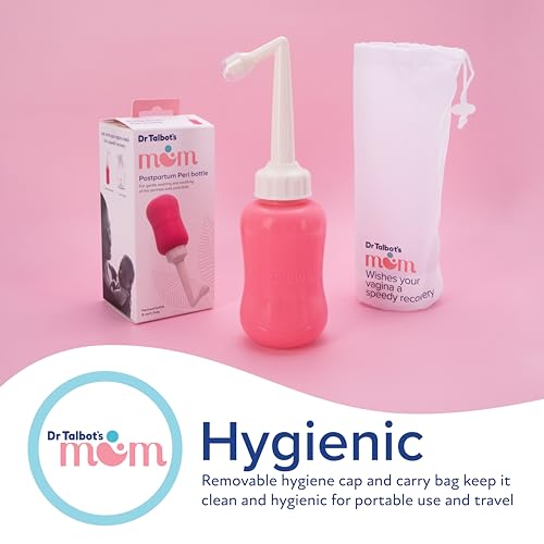 Dr. Talbot's Mom Postpartum Peri Bottle with Storage Bag - 12.2 Fl Oz/360 ML Capacity - Postpartum Essentials